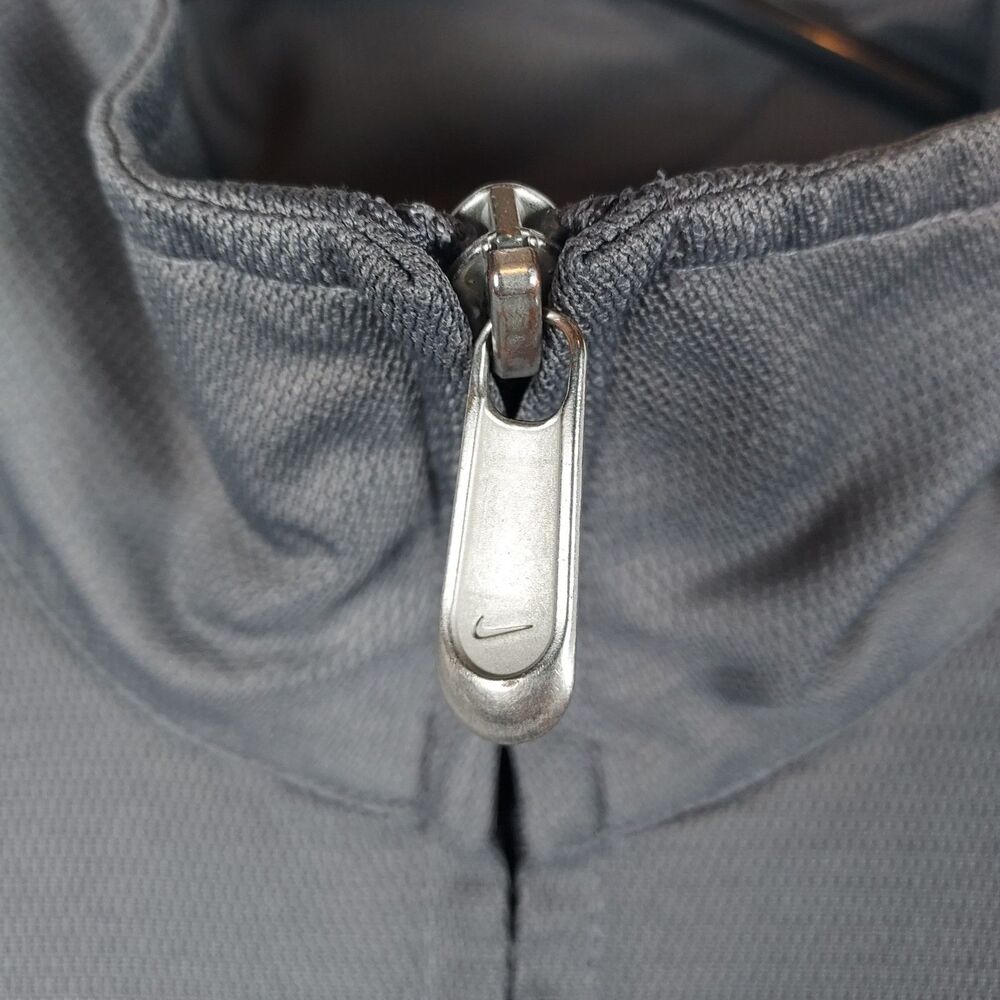 Nike Jacket Mens Small Gray Full Zip Y2K Activewear Light Weight Pockets - Picture 3 of 11